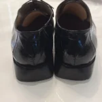 Belvedere Men's Black Genuine Eel Skin Handmade Square Toe Oxford Dress Shoes – Size US 10.5 - Image 2