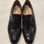 Belvedere Men's Black Genuine Eel Skin Square Toe Dress Shoes (US 10.5)