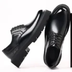 Men's Leather Oxford Shoes Handmade Business Pointed Toe Formal Dress Footwear - Image 5